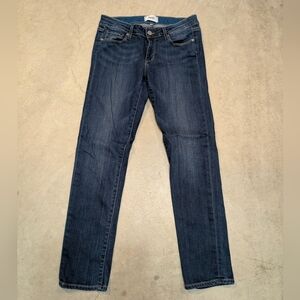 Paige Skyline Ankle Peg Jeans Women's 28 Dark Blue